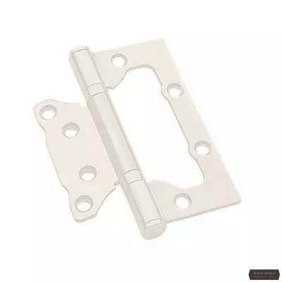 Nefrēzētas durvju eņģes 63 mm balts