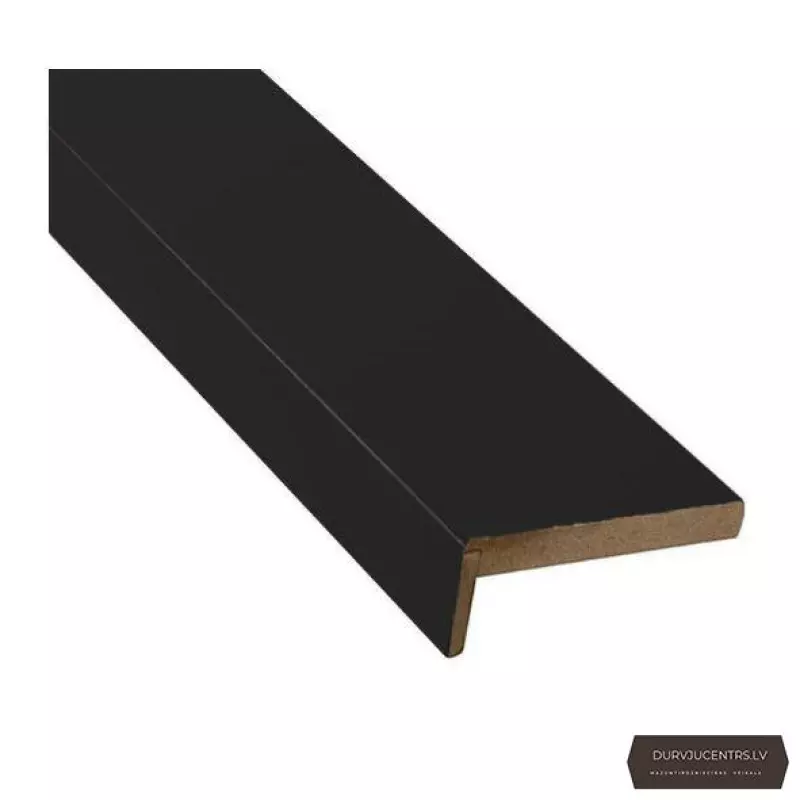 Durvju apmales daļa MDF Melns matēts teleskopiskā PP Premium