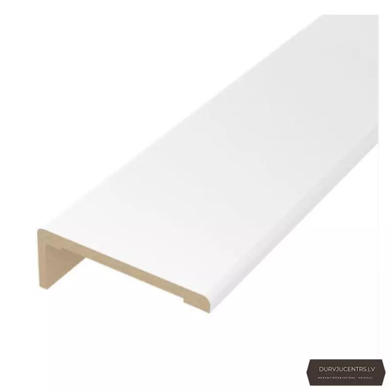 Durvju apmales daļa MDF Balta emalja RAL 9003 teleskopiskā