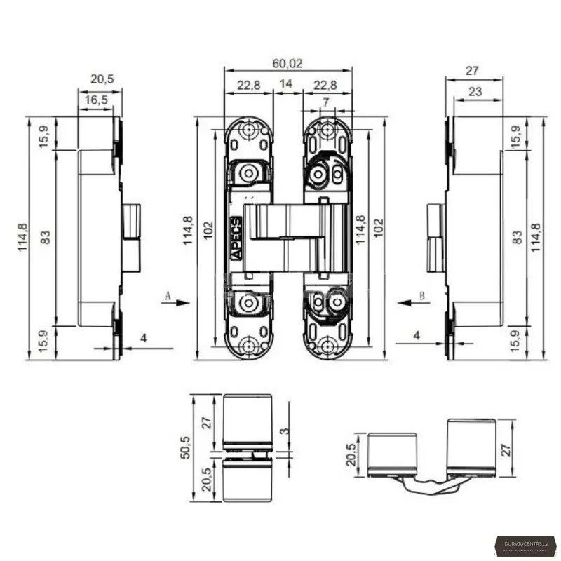 Durvju enģe slēptā APECS, Hroms