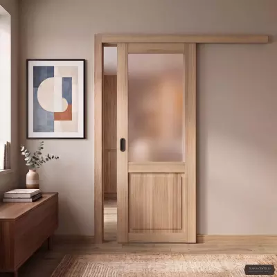 Bīdāmās iekšdurvis Golda GLASS Zelts ozols PVC Deluxe